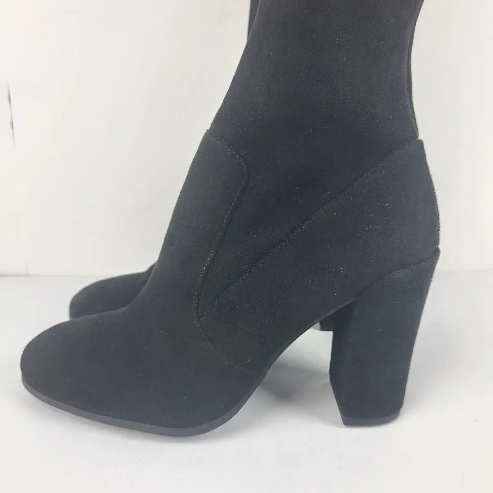 Kenneth Cole new York Josie women's over the knee boots Textile black Size 7.5M